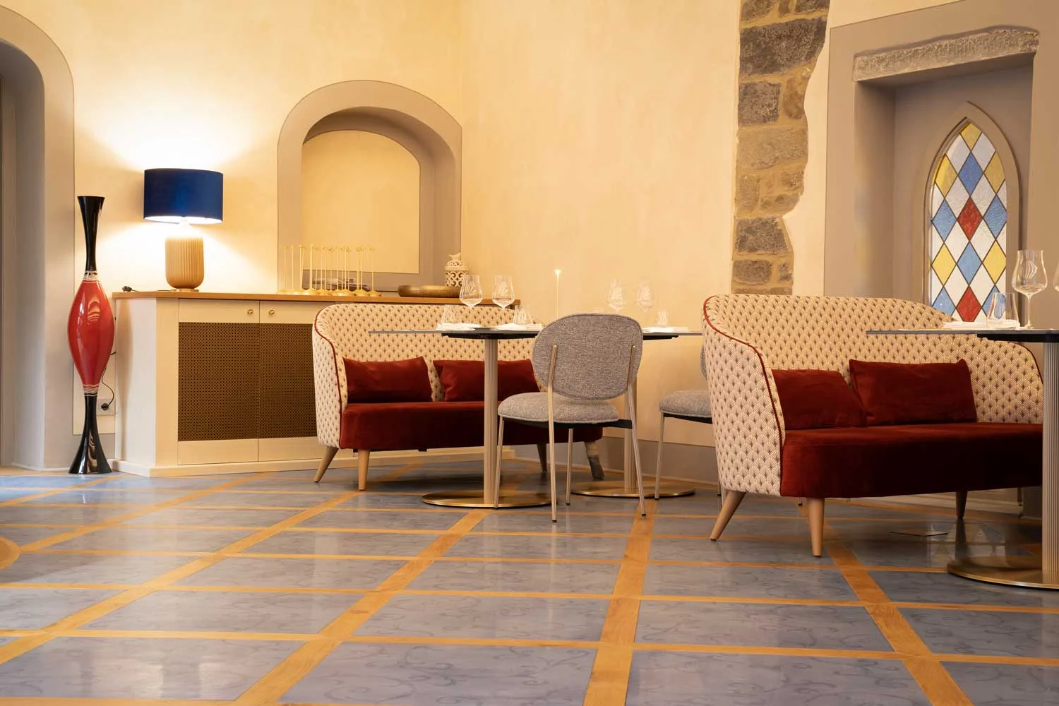 La Monastica Resort Spa buggiano castello hall sala di ingresso — interior design, arredamento