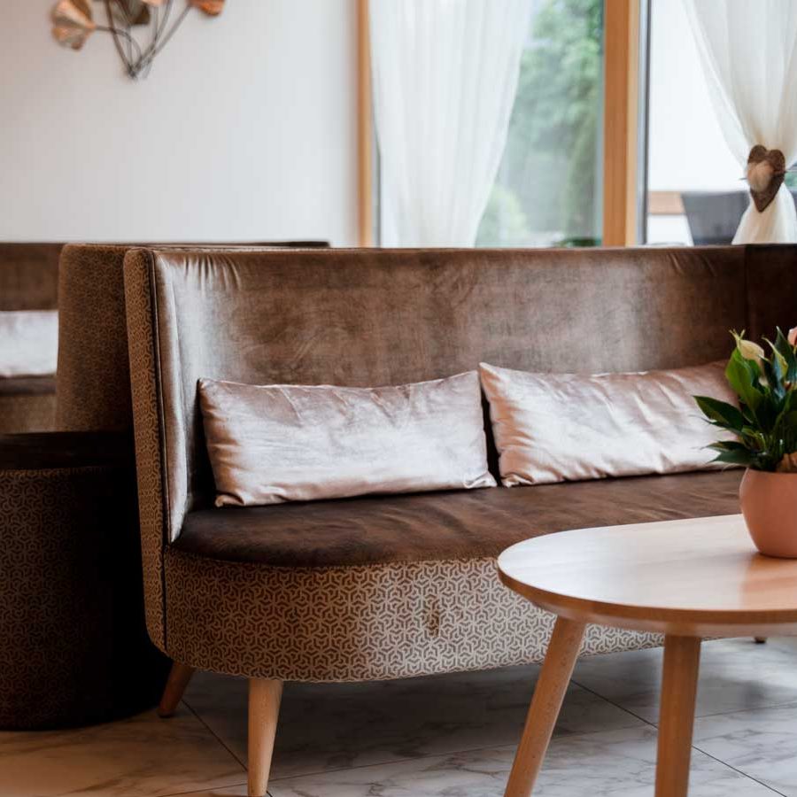 Sala relax reception hotel pareda canazei