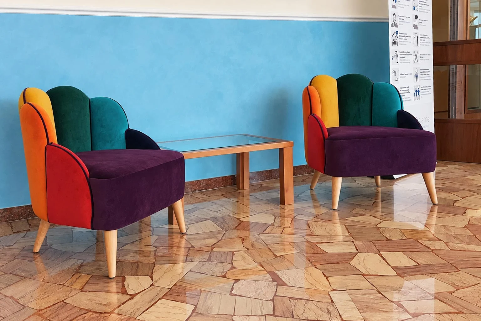 Atlantic Terme Hotel Abano's new waiting room — interior design, furnishings, BS Chairs