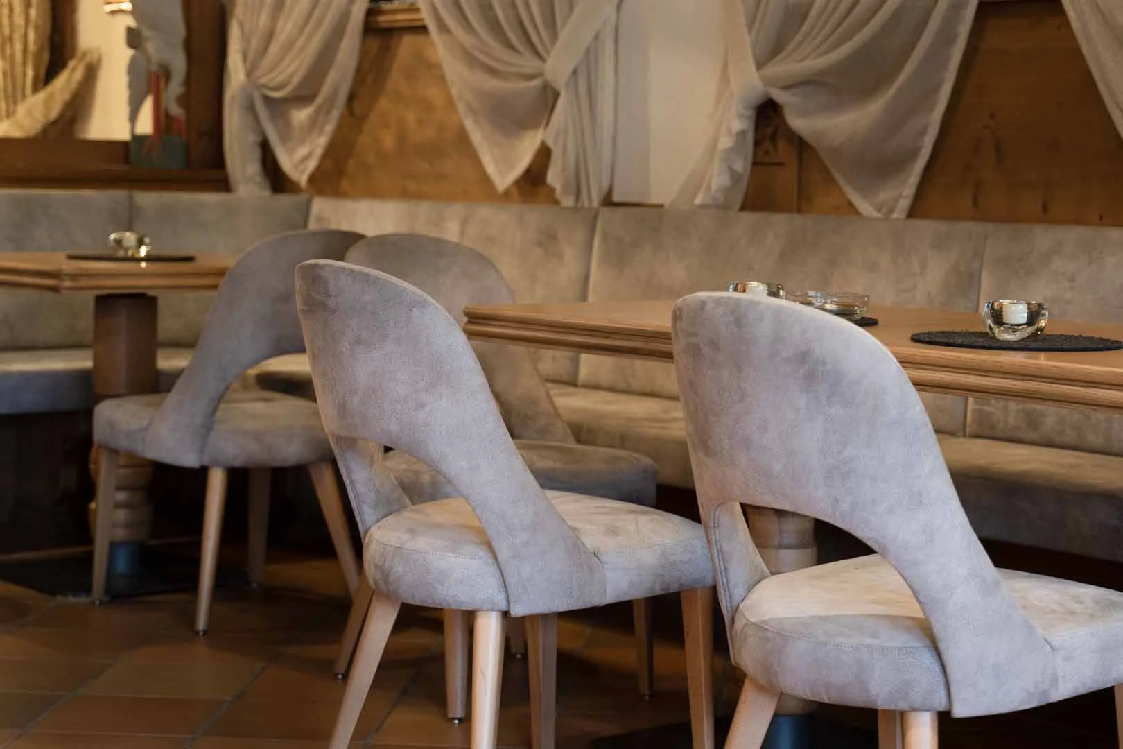 Rio Stava Family Resort Val di Fiemme hotel restaurant hall — interior design, furniture