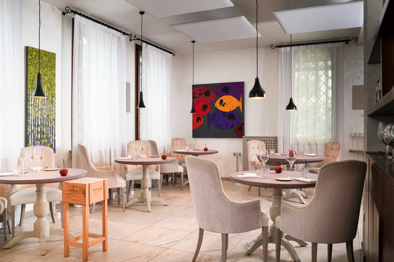 Restauranthalle Radici Padova — Inneneinrichtung, Möbel, BS-Stühle
